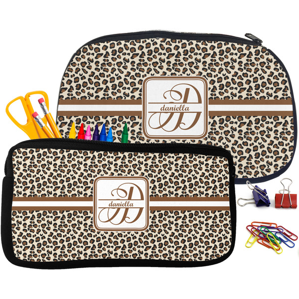Leopard Print Pencil / School Supplies Bags Small and Medium