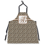 Leopard Print Apron Without Pockets w/ Name and Initial