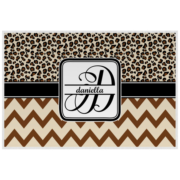 Leopard Print Personalized Placemat (Back)