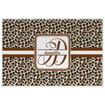 Leopard Print Laminated Placemat w/ Name and Initial