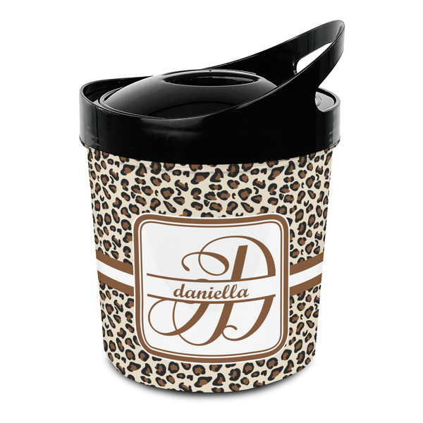 Custom Leopard Print Plastic Ice Bucket (Personalized)