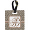 Leopard Print Personalized Square Luggage Tag