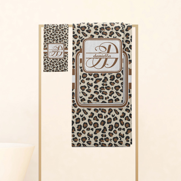 Leopard Print Personalized Towel Set