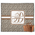 Leopard Print Outdoor Picnic Blanket (Personalized)