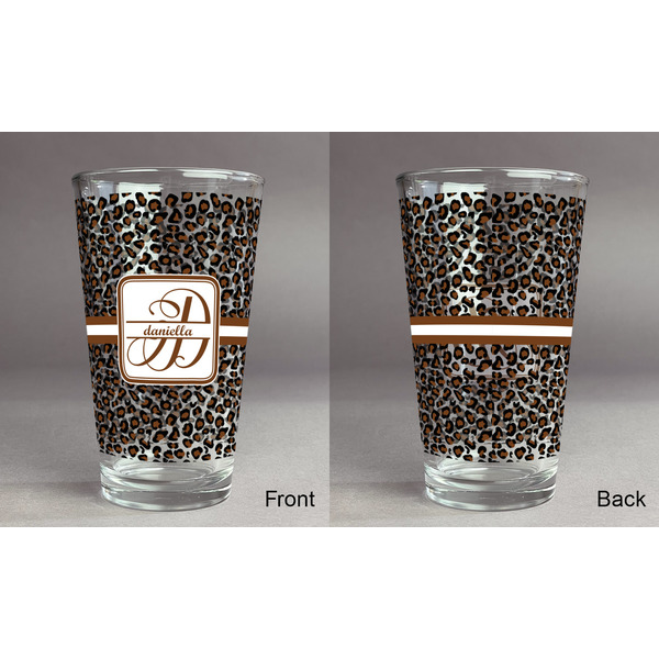 Leopard Print Pint Glass - Full Fill w Transparency - Approval
