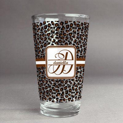 Leopard Print Pint Glass - Full Print (Personalized)