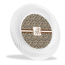 Leopard Print Plastic Party Dinner Plates - 10" (Personalized)