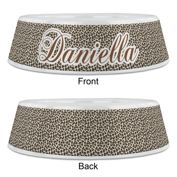 Leopard Print Plastic Pet Bowls - Large - APPROVAL