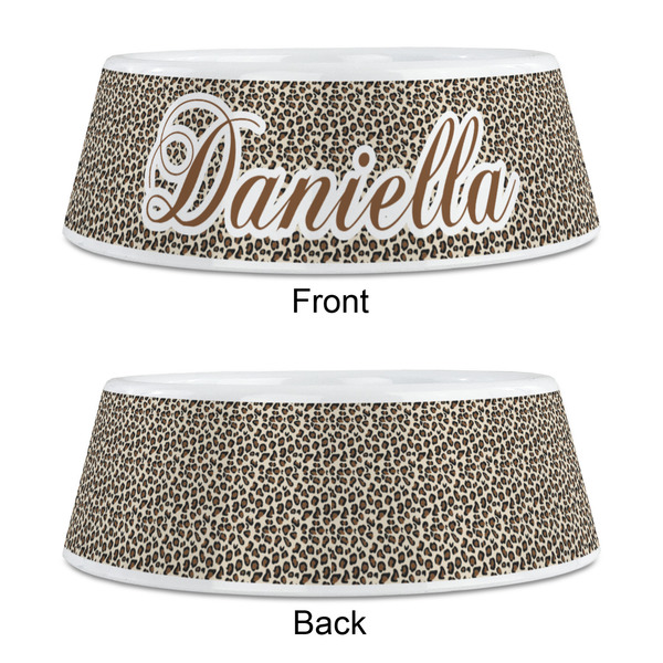 Leopard Print Plastic Pet Bowls - Medium - APPROVAL