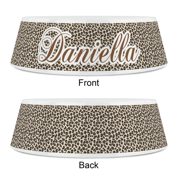 Leopard Print Plastic Pet Bowls - Small - APPROVAL