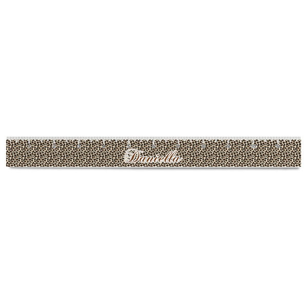 Leopard Print Plastic Ruler - 12" - FRONT