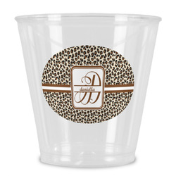 Leopard Print Plastic Shot Glass (Personalized)