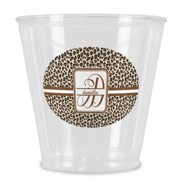 Custom Leopard Print Plastic Shot Glass (Personalized)