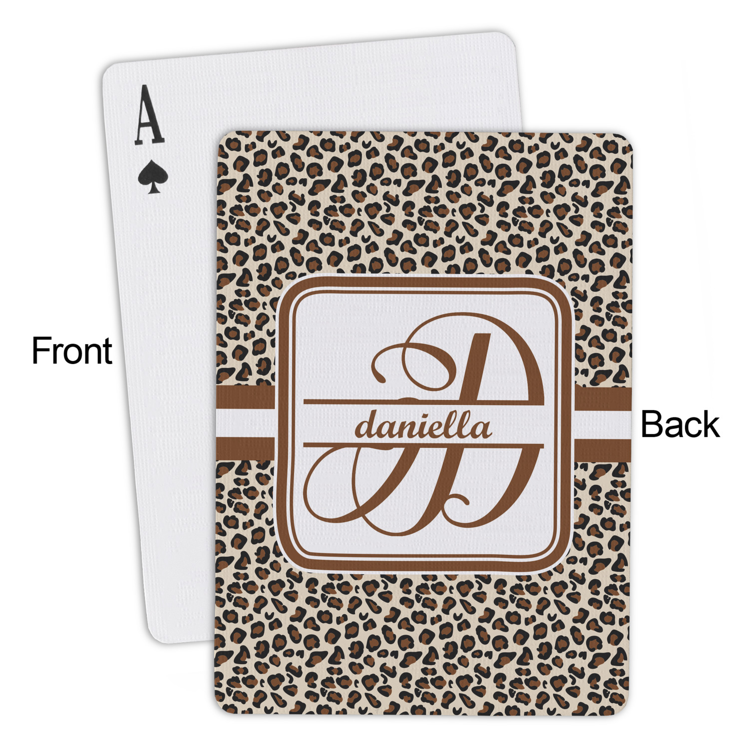 Custom Leopard Print Playing Cards (Personalized) | YouCustomizeIt