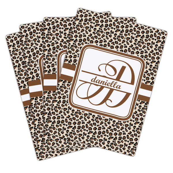 Leopard Print Playing Cards - Hand Back View
