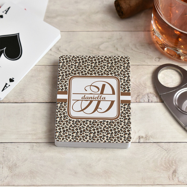 Leopard Print Playing Cards - In Context