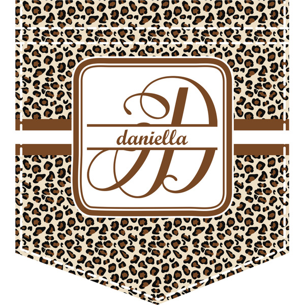 Custom Leopard Print Iron On Faux Pocket (Personalized)