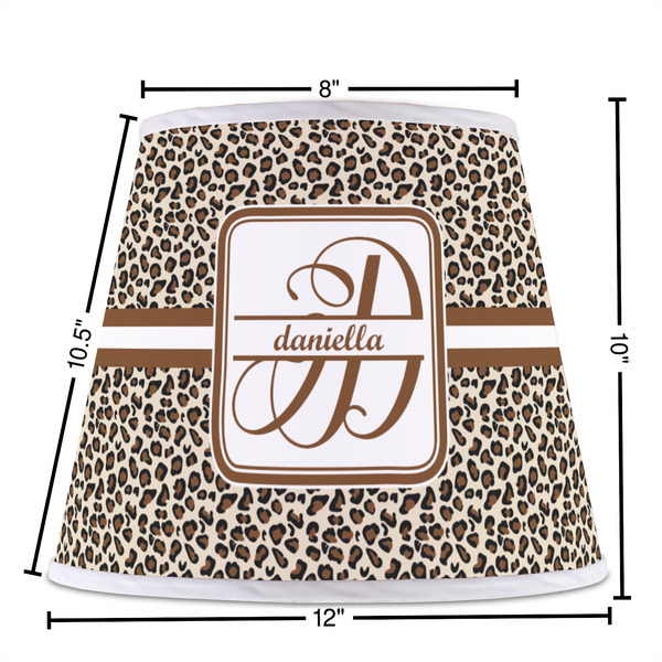 Leopard Print Poly Film Empire Lampshade - Dimensions