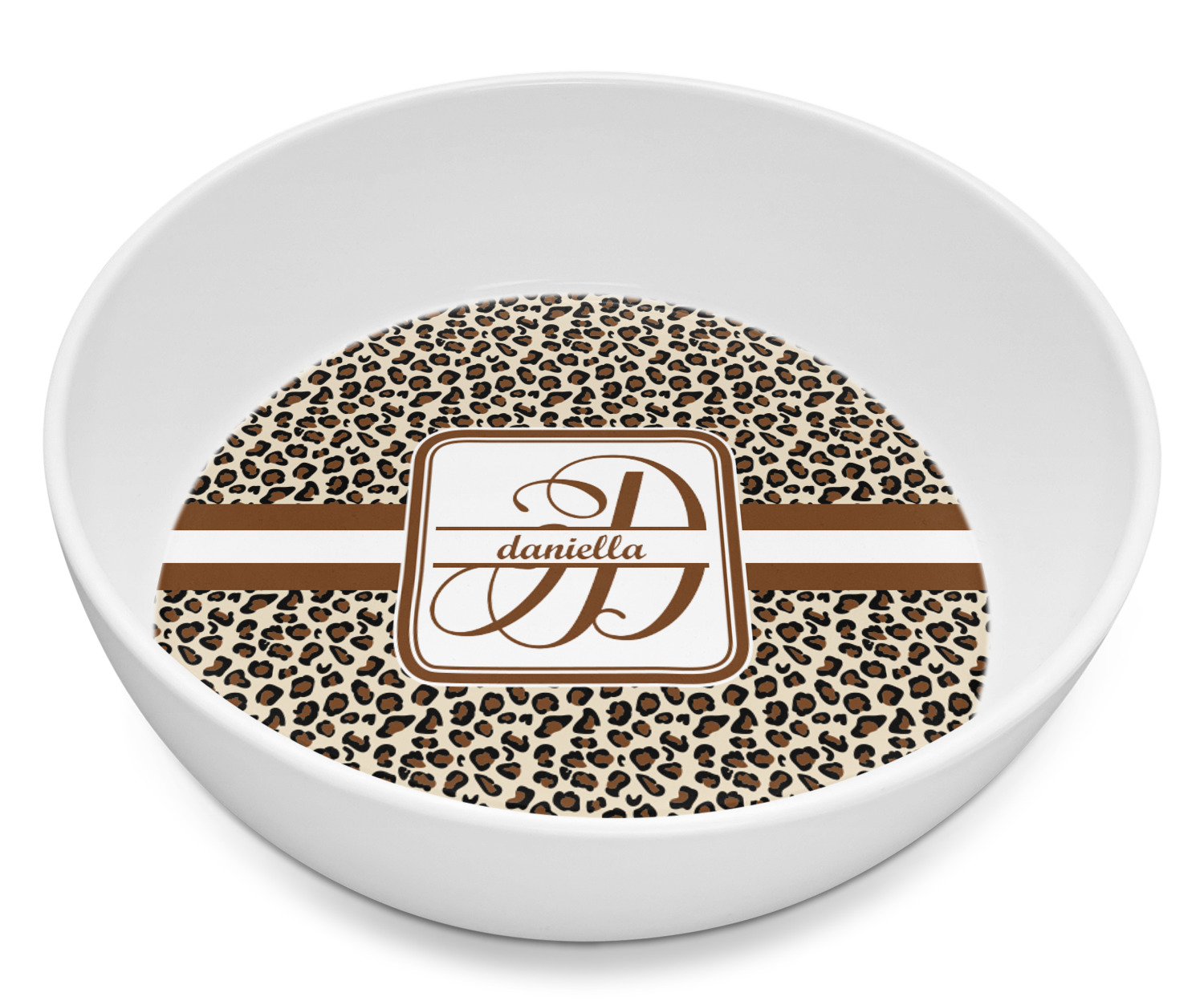 Custom Leopard Print Melamine Bowl 8 oz (Personalized) YouCustomizeIt