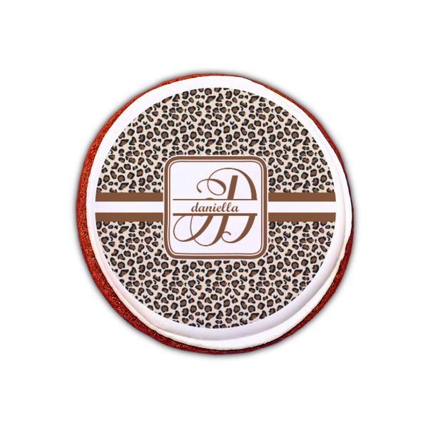 Leopard Print Printed Icing Circle - XSmall - On Cookie