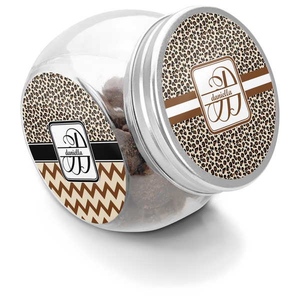 Custom Leopard Print Puppy Treat Jar (Personalized)