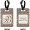 Leopard Print Rectangle Luggage Tag (Front + Back)