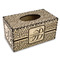 Leopard Print Rectangle Tissue Box Covers - Wood - Front