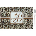 Leopard Print Glass Rectangular Appetizer / Dessert Plate (Personalized)