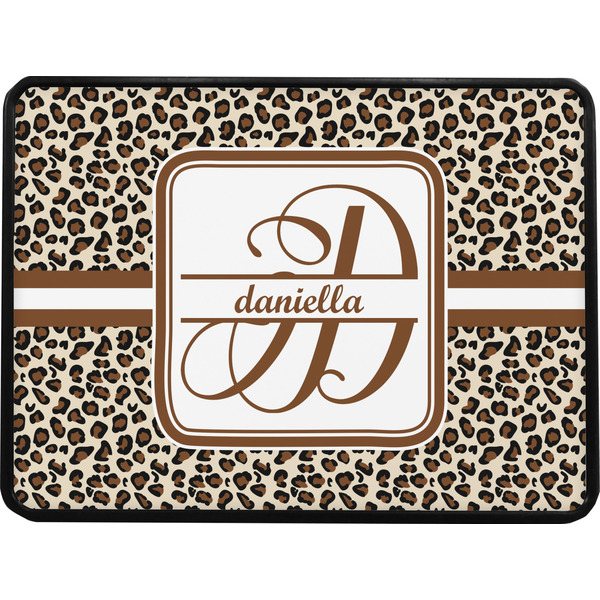 Leopard Print Rectangular Car Hitch Cover w/ FRP Insert (Select Size)