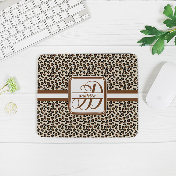 Leopard Print Rectangular Mouse Pad - LIFESTYLE 2