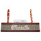 Leopard Print Red Mahogany Nameplates with Business Card Holder - Straight