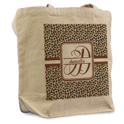 Leopard Print Reusable Cotton Grocery Bag - Single (Personalized)