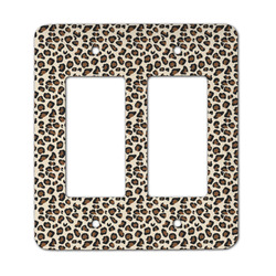 Leopard Print Rocker Style Light Switch Cover - Two Switch