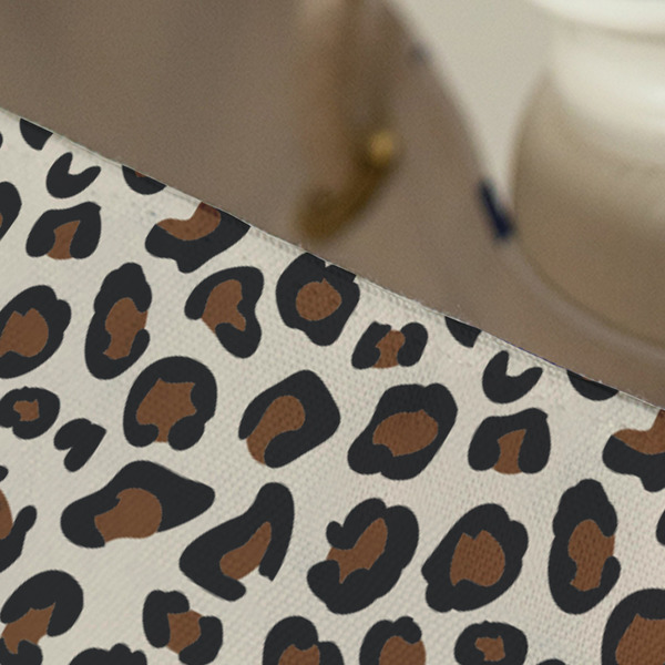 Leopard Print Large Rope Tote - Close Up View