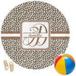 Leopard Print Round Beach Towel (Personalized)