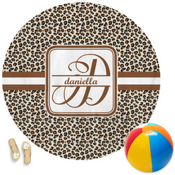 Leopard Print Round Beach Towel (Personalized)