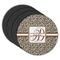 Leopard Print Round Rubber Backed Coasters - Set of 4 (Personalized)