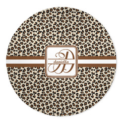Leopard Print 5' Round Indoor Area Rug (Personalized)
