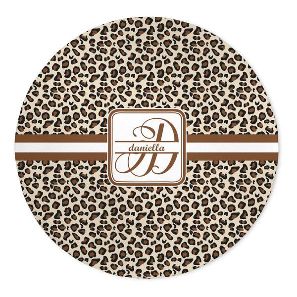 Custom Leopard Print 5' Round Indoor Area Rug (Personalized)