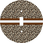 Leopard Print Round Light Switch Cover