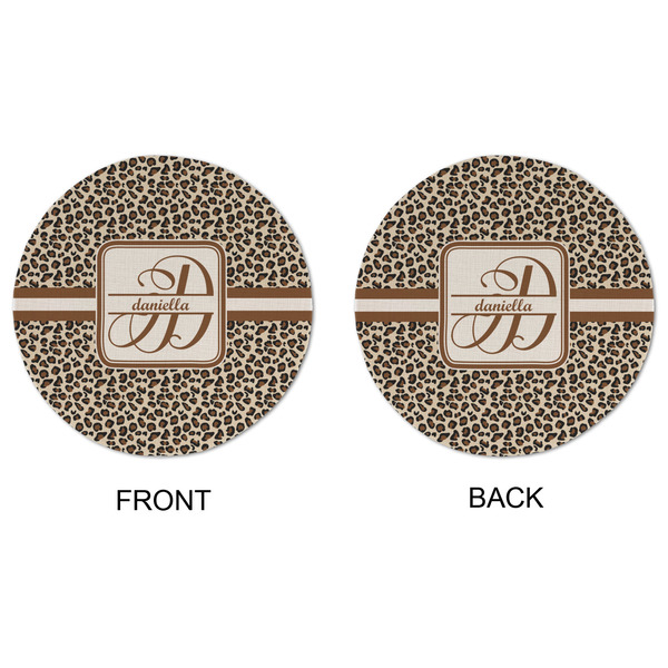 Leopard Print Round Linen Placemats - APPROVAL (double sided)