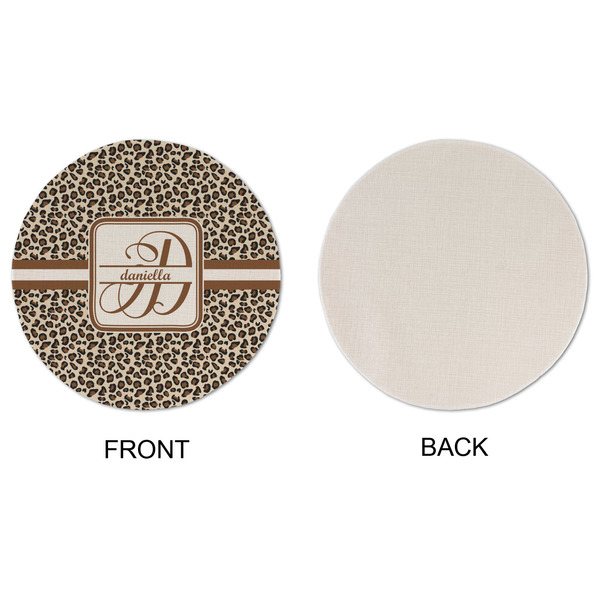 Leopard Print Round Linen Placemats - APPROVAL (single sided)