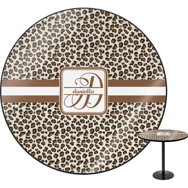 Custom Leopard Print Round Table - 30" (Personalized)