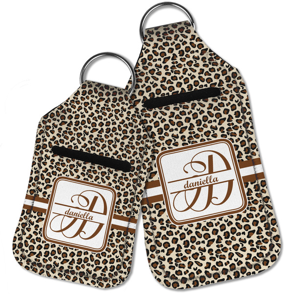 Leopard Print Sanitizer Holder Keychain - Parent Main