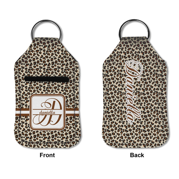 Leopard Print Sanitizer Holder Keychain - Small APPROVAL (Flat)