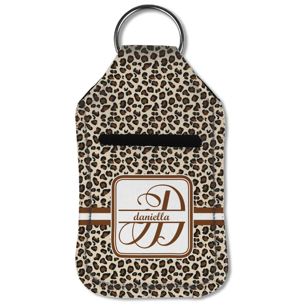 Leopard Print Sanitizer Holder Keychain - Small (Front Flat)