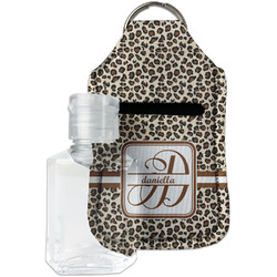 Leopard Print Hand Sanitizer & Keychain Holder - Small (Personalized)