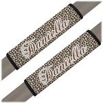 Leopard Print Seat Belt Covers (Set of 2) (Personalized)