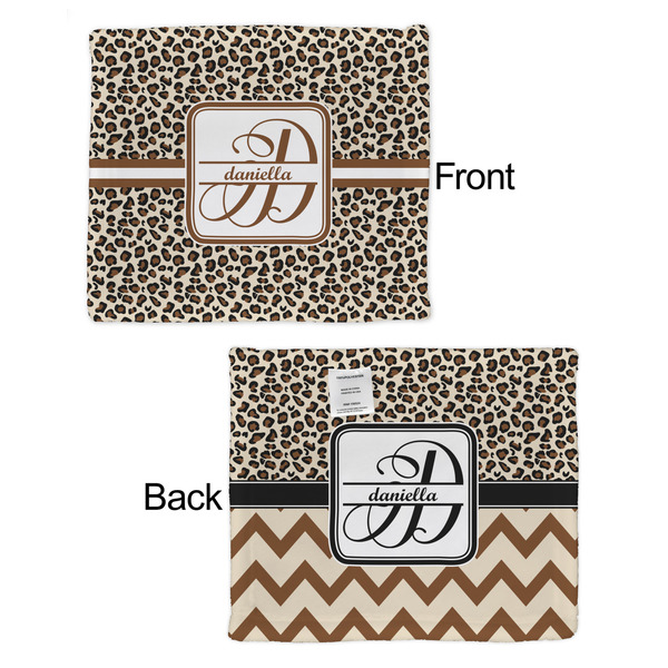 Leopard Print Security Blanket - Front & Back View