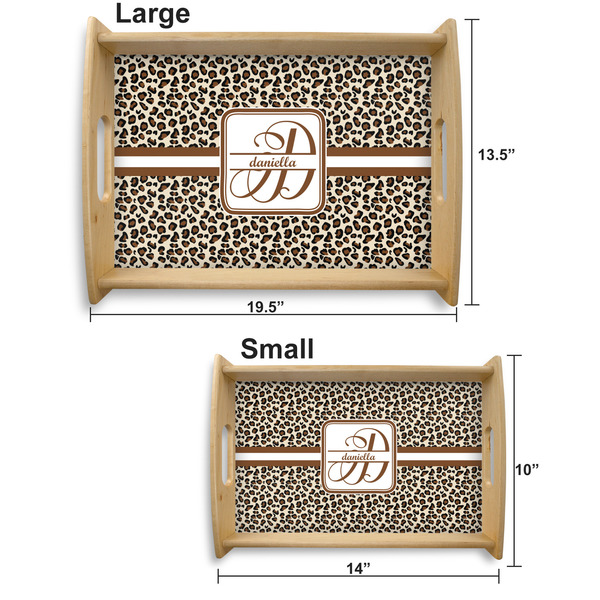 Leopard Print Serving Tray Wood Sizes